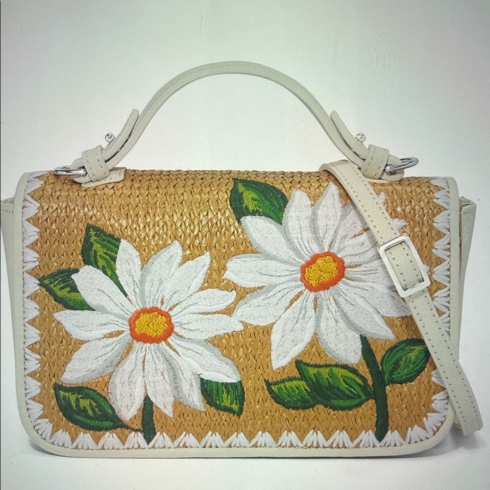 🌼🆕 Brighton Daisy Dee Straw Baguette